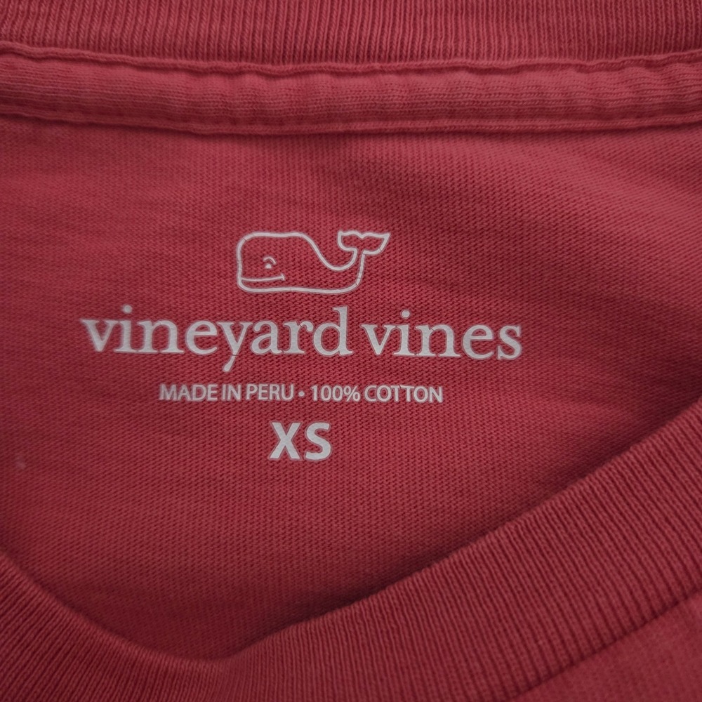 Vineyard Vines Womens Long Sleeve Mahi Christmas T Shirt Graphic Tee Red Size XS - Picture 5 of 6